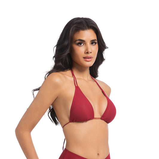 Cherry - Tan-Through Bikini Top