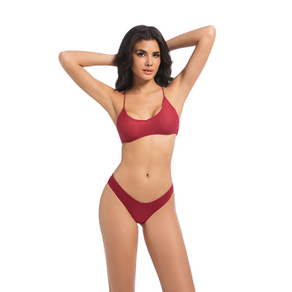 Carmela - Tan-Through Bikini Top